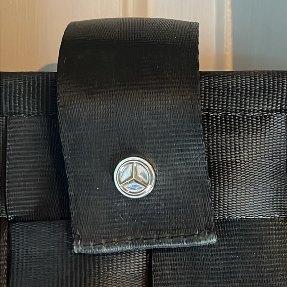 Harveys X Mercedes | Original Seatbelt Purse 14X8 Black 90s - Picture 3 of 9